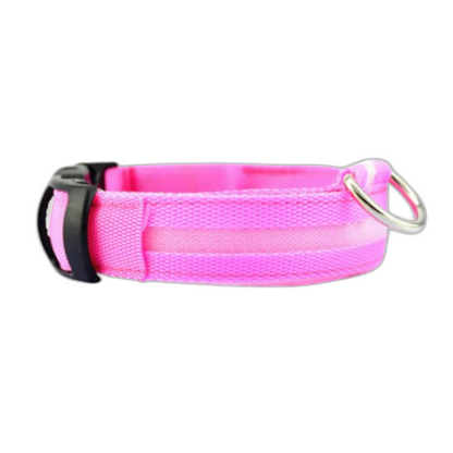Coleira Luminosa Rosa Tamanho XL: Visibilidade e Proteção para seu Pet